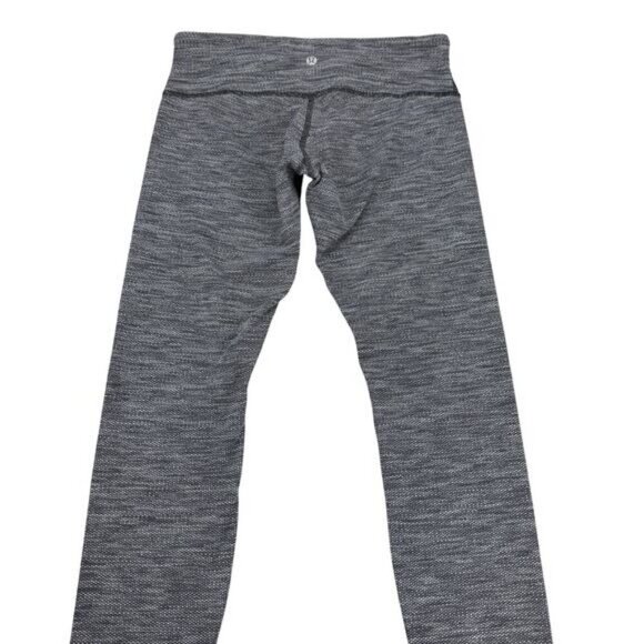 Lululemon Wunder Under Pant In Coco Pique Black White Size 4 - Picture 8 of 11
